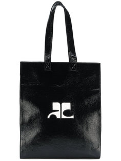 сумка-тоут с принтом логотипа Courrèges