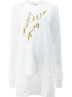 асимметричная рубашка с длинными рукавами и принтом  Aalto