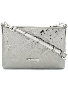 клатч с тиснением логотипа Love Moschino