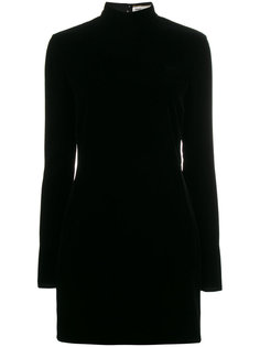 бархатное платье-мини с открытой спиной Saint Laurent