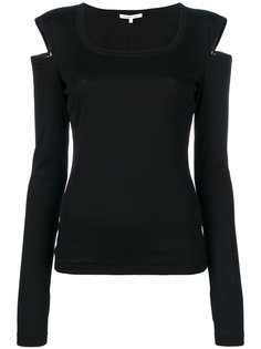 топ с вырезами на плечах Helmut Lang
