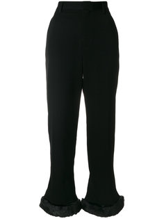 брюки с завышенной талией и меховой отделкой  Comme Des Garçons Noir Kei Ninomiya