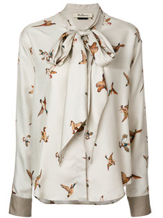 блузка с принтом птиц  Mulberry