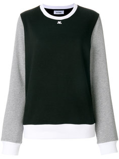 джемпер с круглым вырезом и контрастной отделкой  Courrèges