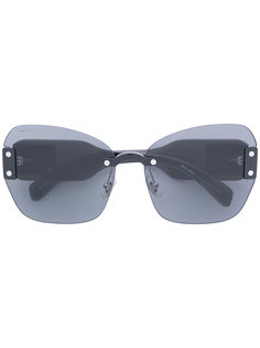 массивные солнцезащитные очки с логотипом Miu Miu Eyewear