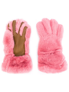 двухцветные перчатки Marni