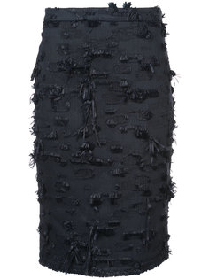 fringed pencil skirt Kimora Lee Simmons