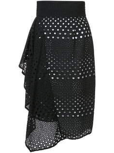 eyelet skirt with side ruffle Kimora Lee Simmons