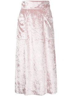 бархатная юбка с карманами  Cityshop