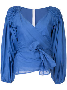 блузка с V-образным вырезом и поясом  Merlette