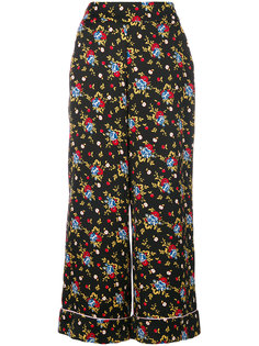 расклешенные брюки с цветочным принтом Vivetta