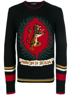 свитер с изображением тигра Dolce & Gabbana
