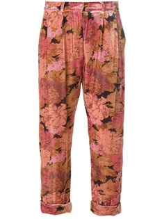 укороченные брюки с цветочным принтом Mes Demoiselles