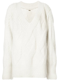 Hand knit cashmere cable sweater Adam Lippes