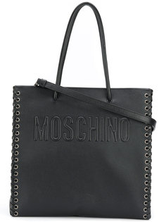 сумка-тоут с люверсами и шнуровкой Moschino