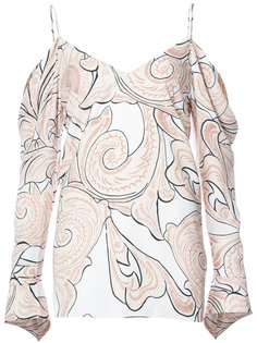 paisley print V-neck blouse C/Meo