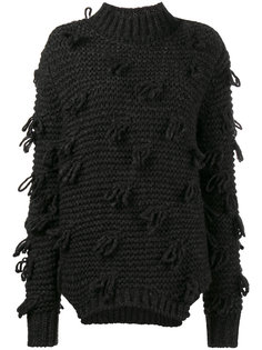 свитер крупной вязки с декоративными петлями Simone Rocha