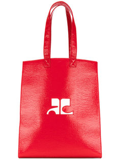 сумка-тоут с логотипом Courrèges