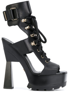 босоножки со шнуровкой на массивном каблуке Versace