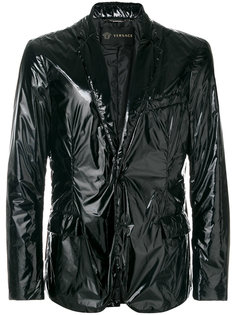 пиджак с лакированной отделкой Versace