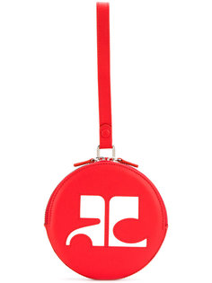 круглый клатч с логотипом Courrèges