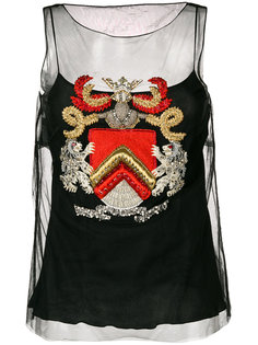 топ с вышивкой Alberta Ferretti