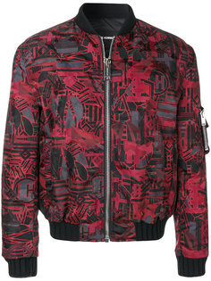 куртка-бомбер  с графическим узором Les Hommes