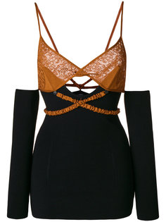 топ с контрастным бюстгальтером JW Anderson