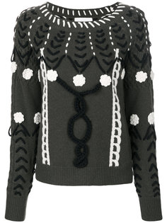 свитер с декоративной строчкой  Michel Klein