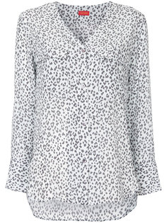 блузка на пуговицах с принтом и V-образным вырезом  Des Prés