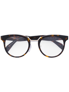 очки с круглой оправой Prada Eyewear