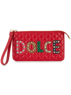 стеганый клатч с заклепками Dolce & Gabbana
