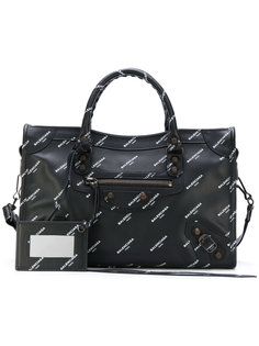 классическая мини-сумка-тоут с логотипом City Balenciaga