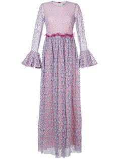 платье с цветочным узором и расклешенной юбкой Si-Jay