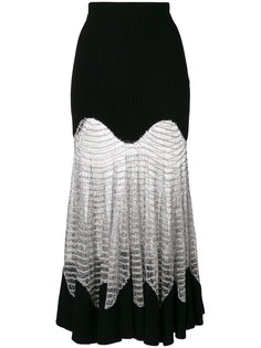 сетчатая юбка с отделкой металлик Alexander McQueen