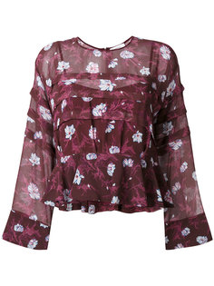 блузка с цветочным принтом Carven