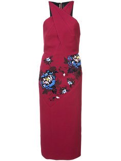 платье с цветочной вышивкой Roland Mouret