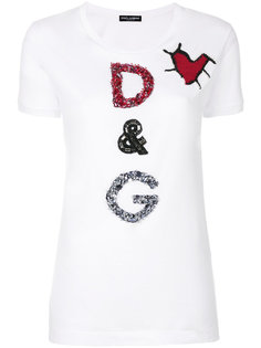 футболка с аппликацией с логотипом Dolce & Gabbana
