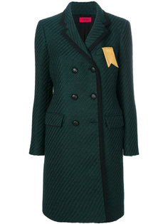двубортное пальто с отделкой в рубчик  The Gigi