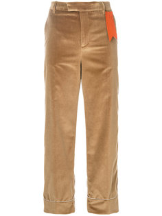расклешенные брюки с контрастной аппликацией  The Gigi