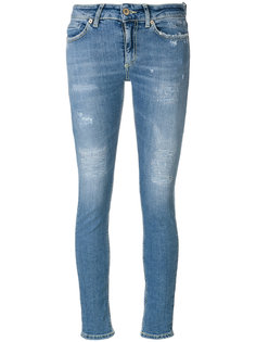 джинсы "скинни" с эффектом потертости  Dondup