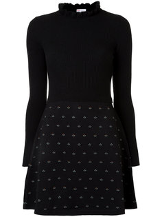 платье с цветочным принтом на юбке  Red Valentino