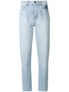 зауженные джинсы с завышенной талией Saint Laurent