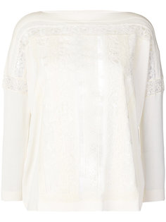 блузка с кружевной вставкой  Ermanno Scervino