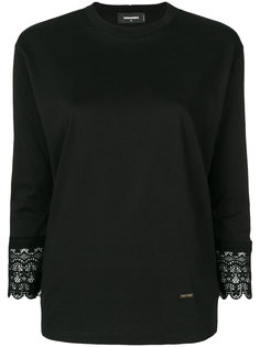 топ с кружевной отделкой  Dsquared2
