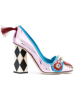 декорированные туфли-лодочки с кристаллами Jackie Dolce & Gabbana