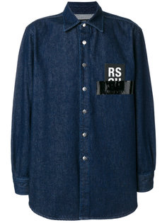 джинсовая рубашка с логотипом Raf Simons