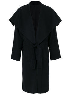 пальто с пышным воротом Yohji Yamamoto
