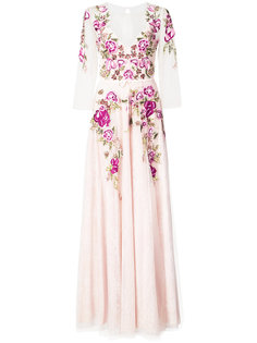 платье с цветочной вышивкой Marchesa Notte