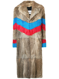 свободное пальто в полоску  MSGM